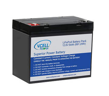 12V 54Ah Lifepo4 Battery Pack With BMS