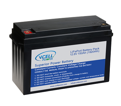 12V 150Ah Lifepo4 Battery Pack, ABS Case
