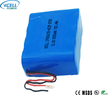 12.8V 8000mAh 26650 LiFePO4 Rechargeable Battery Pack