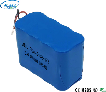 12.8V 8000mAh 26650 LiFePO4 Rechargeable Battery Pack